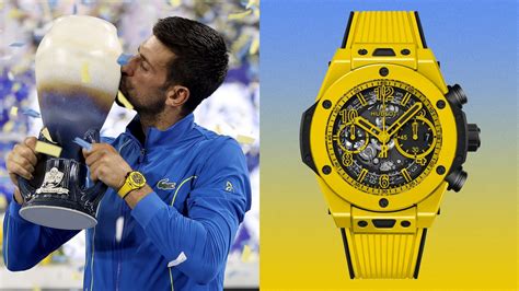 djokovic hublot yellow|Novak Djokovic Wore a Hell of a Watch While Hoisting .